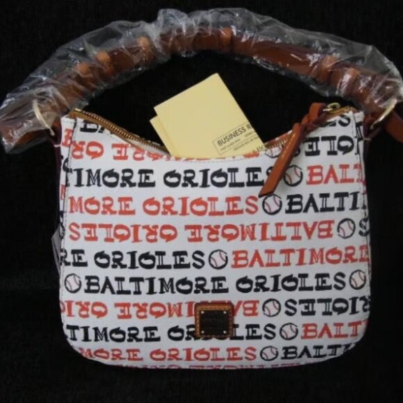 Dooney & Bourke MLB Baltimore Orioles Small Kiley Hobo Shoulder Bag - Picture 6 of 12